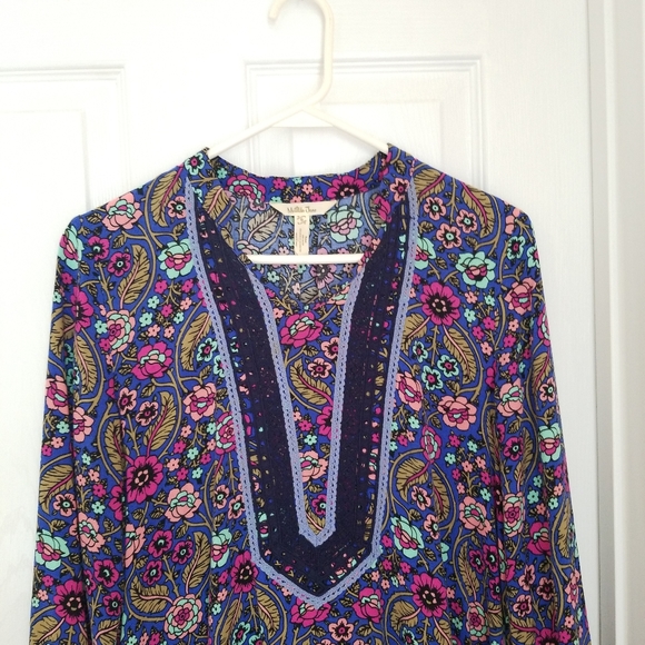 Matilda Jane Boho Floral Ruffle HiLow Dress Small - Picture 2 of 10